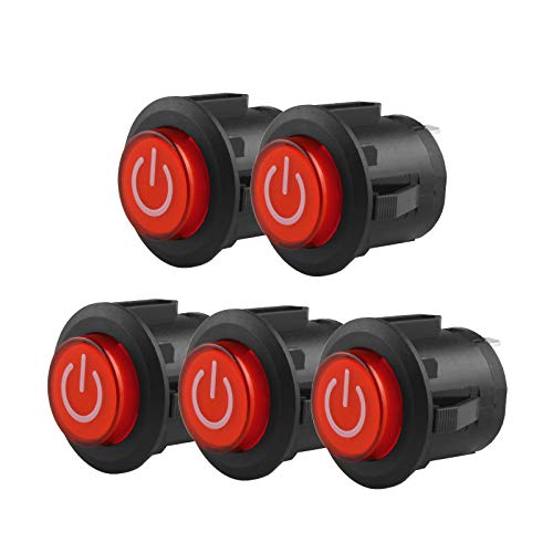 Larcele 22mm Druckschalter DIY Selbsteinrastend Elektrische Schalter 3 Pin 5 Stück ANKG-18 MEHRWEG von Larcele
