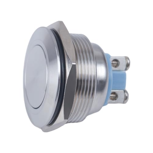 Larcele 25mm Metal Drücken Taster Druckknöpfe Wasserdicht Momentan Push Button mit Schraubanschluss,1 Stücke JSANKG-14 MEHRWEG Larcele 25mm Metal Drücken Taster Druckknöpfe Wasserdicht Momentan Push Button mit Schraubanschluss,1 Stücke JSANKG-14 MEHRWEG von Larcele
