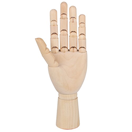 Larcele Hölzerne Menschliche Händ Gliederpuppe Modell Zeichnungs Modell MSMX-04 MEHRWEG (Linke Hand, 12 Zoll) von Larcele
