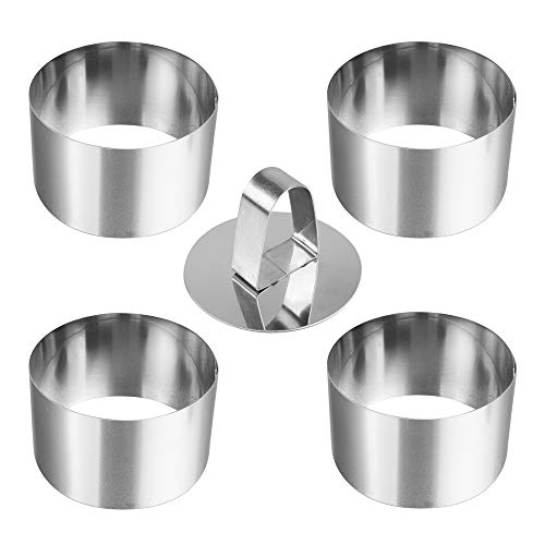 Lares Dessertring/Tortenring mit Ausdrückhilfe - 4er Set - Durchmesser: ca. 7,5cm, Höhe: ca. 4,5cm - aus Edelstahl - Made in Germany Lares Dessertring/Tortenring mit Ausdrückhilfe - 4er Set - Durchmesser: ca. 7,5cm, Höhe: ca. 4,5cm - aus Edelstahl - Made in Germany von Lares