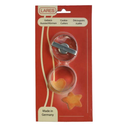 LARES Spitzbubenausstecher - Keksausstecher / Plätzchenform - Durchmesser: 5cm, Höhe: 1,7cm - Made in Germany LARES Spitzbubenausstecher - Keksausstecher / Plätzchenform - Durchmesser: 5cm, Höhe: 1,7cm - Made in Germany von Lares