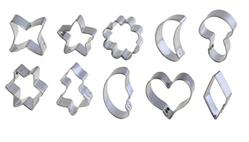 Lares Ausstecher/Ausstechformen Sets - aus Weißblech - perfekt für Kekse, Plätzchen und Fondant - Motiv: Mini (10-teilig) - Made in Germany von Lares