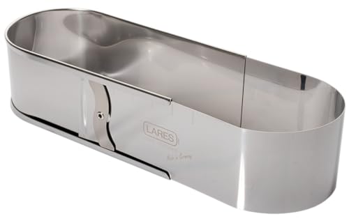 Lares Backform/Backrahmen oval mit Klemmung - Stollen- und Brotform - aus rostfreiem Edelstahl - verstellbare Länge - Größe: L: 27-40 B: 11 H: 7,5 cm - Made in Germany Lares Backform/Backrahmen oval mit Klemmung - Stollen- und Brotform - aus rostfreiem Edelstahl - verstellbare Länge - Größe: L: 27-40 B: 11 H: 7,5 cm - Made in Germany von Lares