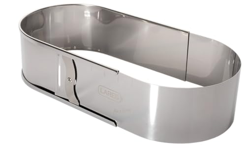 Lares Backform/Backrahmen oval mit Klemmung - aus rostfreiem Edelstahl - extra breit - verstellbare Länge - Größe: L: 27-37 B: 15 H: 7,5 cm - Made in Germany Lares Backform/Backrahmen oval mit Klemmung - aus rostfreiem Edelstahl - extra breit - verstellbare Länge - Größe: L: 27-37 B: 15 H: 7,5 cm - Made in Germany von Lares