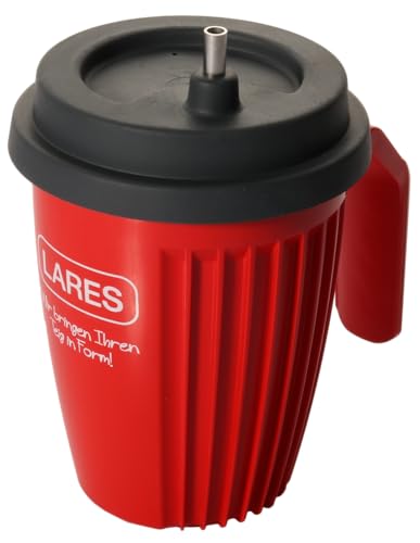 Lares Kunststoffbecher mit Deckel - Deckel mit Schlauchanschluss - Zubehör für den Dampferzeuger - Made in Germany von Lares