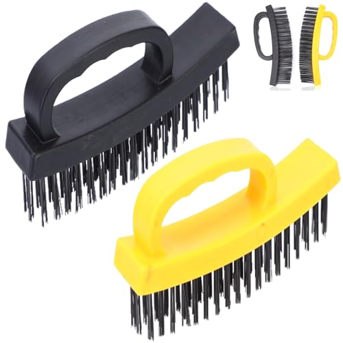 LaresDay Edelstahl Drahtbürsten Set 2er，Rostfreiem Stahl Bürsten mit Doppelter Härte, Hochleistungsborsten für Grillrost, Küchenwerkzeuge, Handgriff Design (Haushalt, Küche, Werkstatt) von LaresDay
