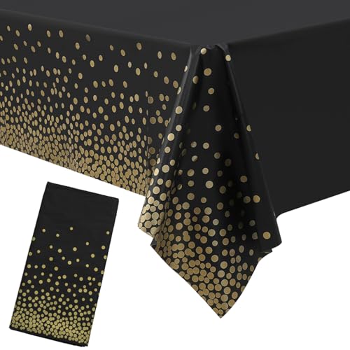 LaresDay Einweg Tischdecken Geburtstagsparty, wasserfeste Tischdecken rechteckig, Gold - Tischtuch für Feste, Hochzeit, Weihnachten (137 x 274 cm) (Blau) von LaresDay