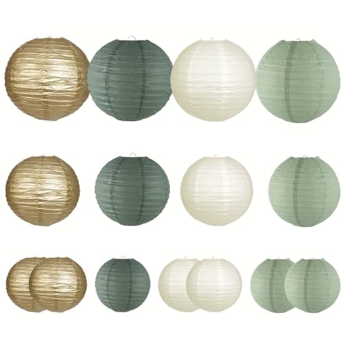 Larfraecy 15 Stück Salbeigrün Lampions Hochzeit Grün Cream und Gold Papier Lampions Papierlaternen Dekoration Runde Hängende Papierlampion Rustikale Party Brautparty Geburtstagsparty Gartenparty Deko Larfraecy 15 Stück Salbeigrün Lampions Hochzeit Grün Cream und Gold Papier Lampions Papierlaternen Dekoration Runde Hängende Papierlampion Rustikale Party Brautparty Geburtstagsparty Gartenparty Deko von Larfraecy