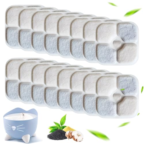 Larfraecy 16 Stück Katzenbrunnen Filter Pet Katzen Wasser Brunnen Filter für Catit Pixi Trinkbrunnen Ersatzfilter Filter Replacement Dreifaches Filtersystem mit Harz und Aktivkohle Larfraecy 16 Stück Katzenbrunnen Filter Pet Katzen Wasser Brunnen Filter für Catit Pixi Trinkbrunnen Ersatzfilter Filter Replacement Dreifaches Filtersystem mit Harz und Aktivkohle von Larfraecy