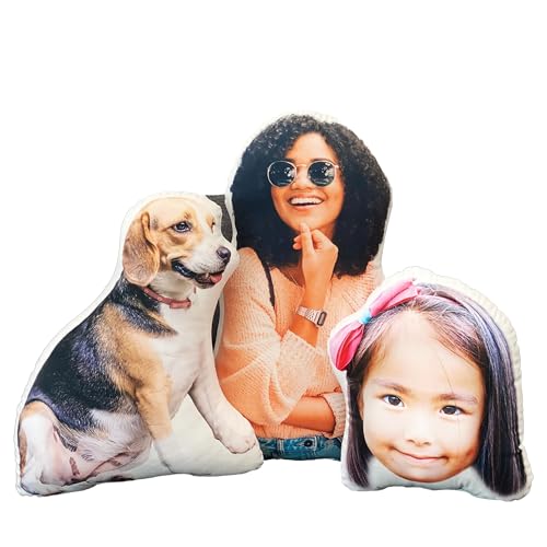 Larilotte Personalisiertes 3D Menschenform Kissen mit eigenem Foto – Lustige Foto-Puppe als Fotogeschenk zum Valentinstag, Geburtstag oder Jahrestag – Individuell bedrucktes Kissen mit Füllung von Larilotte