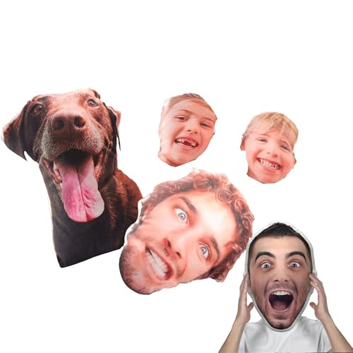 Larilotte Personalisiertes Fotokissen Menschliche Form – Kopfkissen mit Gesicht, Kissenpuppe individuell, Kissen mit eigenem Foto – Lustiges Geschenk für Freund zum Geburtstag von Larilotte