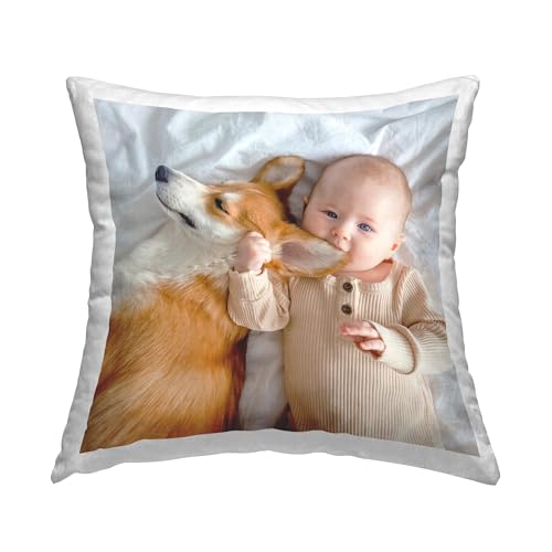 Personalisiertes Kissen mit Foto Bedrucken Lassen, Fotokissen 40x40 cm Weiß, Kissen mit eigenem Bild & Text selbst gestalten, Kissenbezug personalisiert, mit Füllung optional von Larilotte