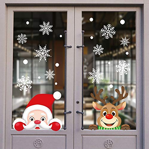 Weihnachten Aufkleber Fenster 147 Stück Selbstklebend Fensterdeko, Doppelseitige Wiederverwendbare Statisch Haftende PVC Aufkleber für Glasfenster Weihnachten Dekoration Weihnachten Aufkleber Fenster 147 Stück Selbstklebend Fensterdeko, Doppelseitige Wiederverwendbare Statisch Haftende PVC Aufkleber für Glasfenster Weihnachten Dekoration von Larilotte