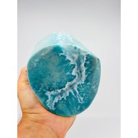 "Mega "Big Thunder" Larimar Tube, Aaa Larimar, Fraktal Larimar, Meditationsstein, Larimarstein, Natürlicher Larimar, Heilstein." von LarimarMiner