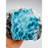 Roher Super Blue Larimar, Aaa Meditationsstein, Larimarstein, Natürlicher Heilstein von LarimarMiner