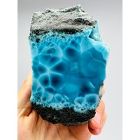Roher Super Blue Larimar, Aaa Meditationsstein, Larimarstein, Natürlicher Heilstein von LarimarMiner