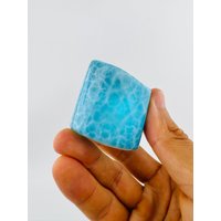 Spektakuläre Fraktal-, Super Blue Larimar Tube, Larimar, Aaa Larimar, Larimar Palmstein, Meditationsstein, Heilstein, Larimar Freeform von LarimarMiner