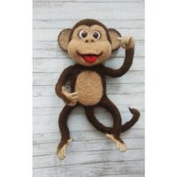 Lustiger Filz Affe Magnet Handgemachtes Wolle Geschenk von LarisaWorldOfFelt