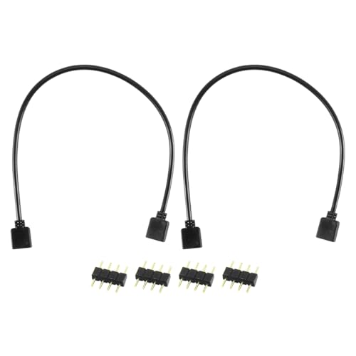 Laroal 2er-Pack 30 cm RGB-Lichtstreifen-Verlängerungskabel, 4-poliger Lichtstreifen-Kabelanschluss, Verlängerungskabel für RGB-Lichtstreifen Laroal 2er-Pack 30 cm RGB-Lichtstreifen-Verlängerungskabel, 4-poliger Lichtstreifen-Kabelanschluss, Verlängerungskabel für RGB-Lichtstreifen von Laroal