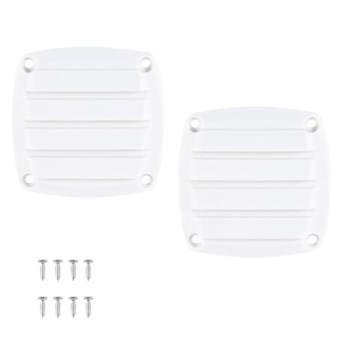 Laroal 2er-Pack Nylon-Boot-Entlüftungsgitter, Belüftungsgitter für Bootsrumpfkabinen, für Schiffe, Yachten und Wohnmobile (8,3 cm, weiß) von Laroal