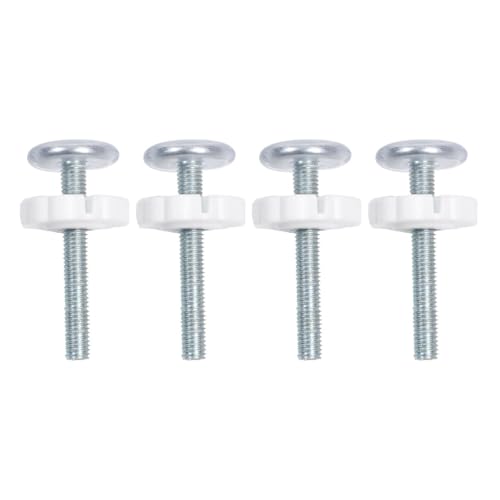 Laroal 4er-Pack M10 Spindelschrauben für Sicherheitstore, Treppengitter, Druckpassung, Ersatzteilset für Haustiertore, Verlängerungsbeschläge, Weiß, 10 cm von Laroal