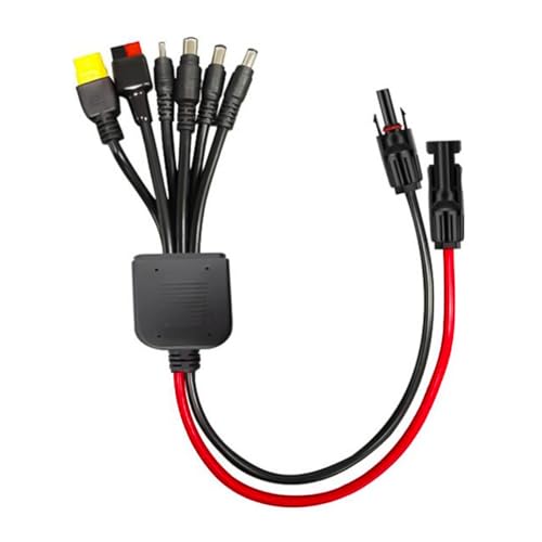 Laroal 6-in-1-Solarkabeladapter, universeller Solarladekabeladapter Anderson XT60 DC7909 DC6530 DC35135 DC5521 für Solarmodule, tragbares wasserdichtes Adapterkabel Laroal 6-in-1-Solarkabeladapter, universeller Solarladekabeladapter Anderson XT60 DC7909 DC6530 DC35135 DC5521 für Solarmodule, tragbares wasserdichtes Adapterkabel von Laroal