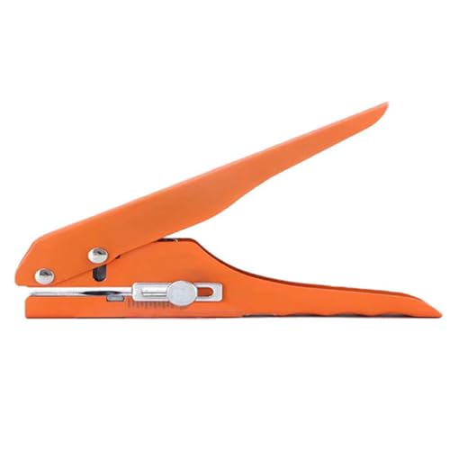 Laroal Einzellochstanzer, Hochleistungs-Locher, Hand-Kantenband-Stanzzange, Werkzeug zum Versiegeln von Streifen, Bankkarten, PVC-Hartfolie, dünnes Furnier, 10 mm, flach von Laroal