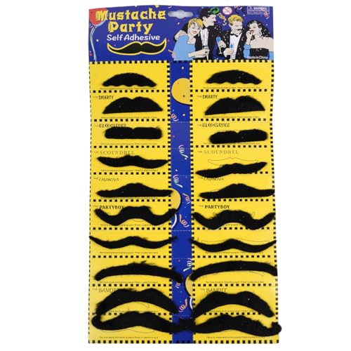 Laroal Lustiger und verrückter Bart, simulierter Schnurrbart, Requisiten für Kostümpartys, selbstklebendes Bartset, neuartiger Scherzbart von Laroal