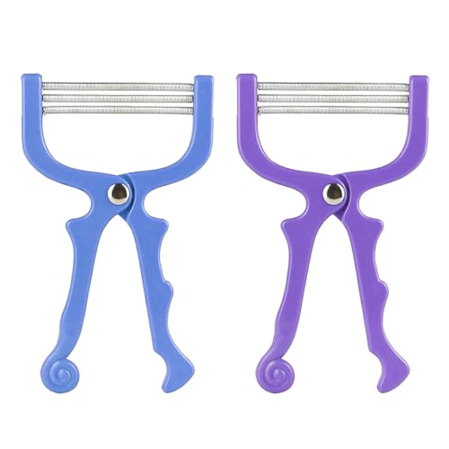Laroal Stück Handheld Gesichtshaarentfernung Threading Beauty Epilierer Werkzeug Entfernung Threader Remover Feder Gesichtshaarepilierer Verwendung für Frauen Gesichtshaarentfernungswerkzeuge von Laroal