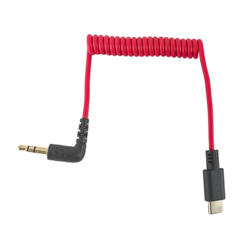 Laroal USB-C-auf-3,5-mm-Audiokabel, Mikrofonadapter, Mikrofon-Federkabel, kompatibel mit Rode Wireless GO 2 / ME/Pro Lark M1 / M2 / MAX / 150 / M1 / MAX Duo von Laroal