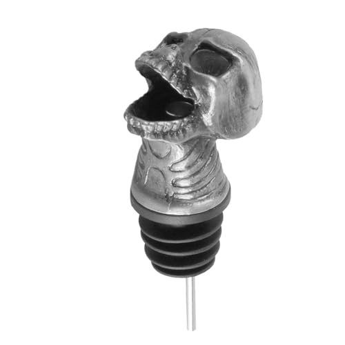 Laroal Weindekanter-Ausgießer Totenkopf Rotweinflaschen-Ausgießer Totenkopf Whisky-Ausgießer von Laroal