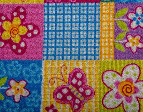 Kinderteppichboden Schmetterling Spielteppich Kinderzimmer Mädchen 250 x 400 cm pink. Weitere Farben und Größen verfügbar von misento