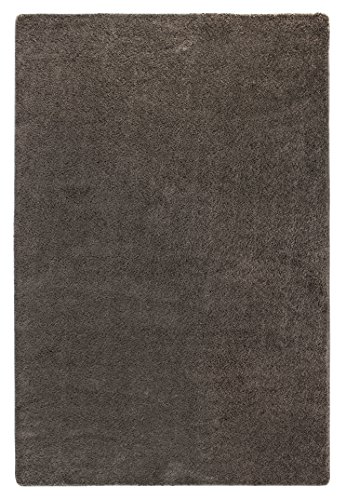 Shaggy Webteppich kuschelig weich Wohnbereich Uni taupe 80 x 200 cm. Weitere Farben und Größen verfügbar von Misento