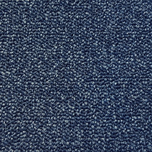 Teppichboden Schlingentextur Kurzflor Auslegware Bodenbelag blau 250 x 400 cm. Weitere Farben und Größen verfügbar von misento