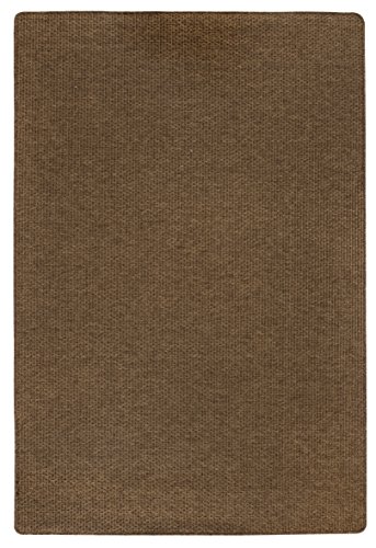 Webteppich Kurzflor Flachgewebe Wohnbereich Struktur creme-dunkelbraun 133 x 190 cm. Weitere Farben und Größen verfügbar von misento