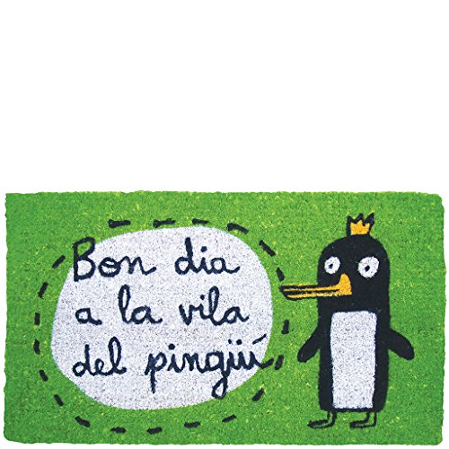 Laroom 11899 Bon Dia Fußmatte DIE Vila des Pingüí, grün von Laroom