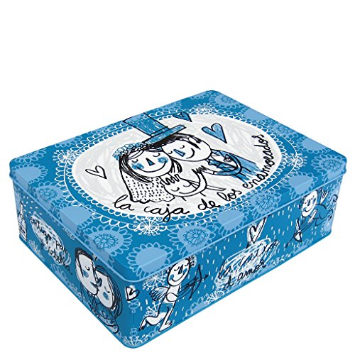 LAROOM 12366 Metalldose der Box der Liebenden, blau von Laroom
