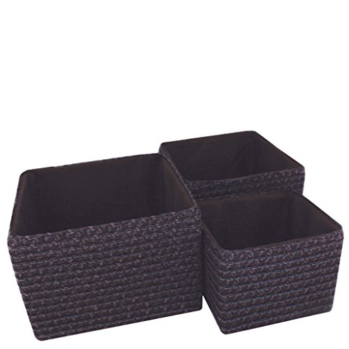 LAROOM 13051 – Set 3 Körbe, Farbe Schokolade von Laroom