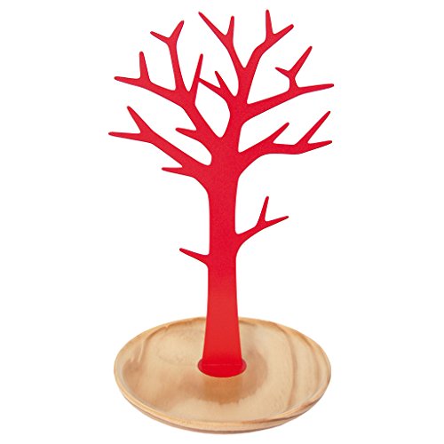 Laroom 13481 Schmuckkästchen Baum Metall, Holz, Rot von Laroom