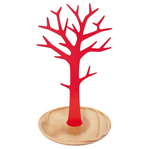 LAROOM 13481 Schmuckkästchen Baum Metall, Holz, Rot von Laroom