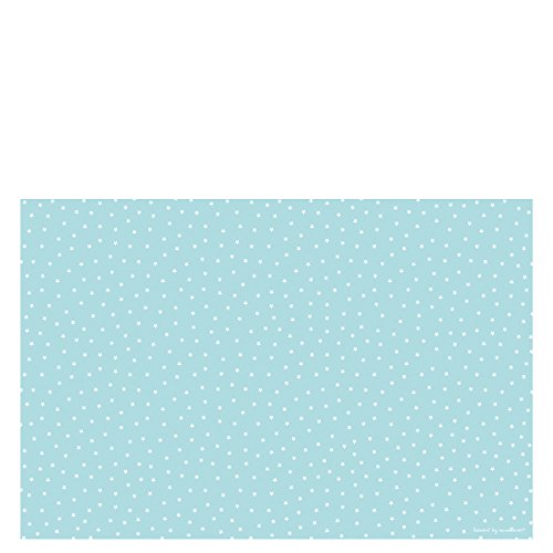 Laroom Teppich Bollato Kinder Design Sterne 100x133x0.3 cm blau von Laroom