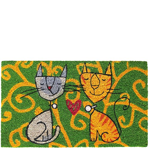 Laroom 11379 – Fußmatte Katzen, Grün von Laroom