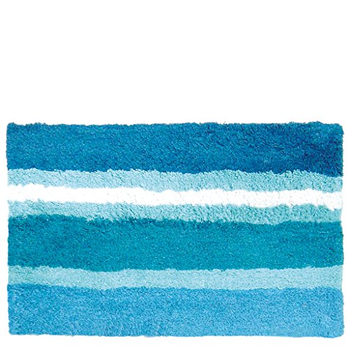 Laroom 11717 – Teppich Baumwolle Linien, Blau von Laroom