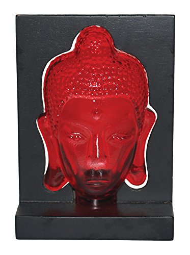 Laroom 12273 – Porta-velas Glas rot Buddha, schwarz und rot von Laroom
