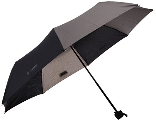 Laroom 13620 – Regenschirm Mini anthrazit mit Stick-Stahl von Laroom