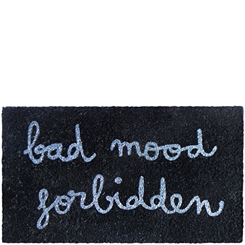 Laroom 13693 Fußmatte Bad Mood Forbidden, Schwarz von Laroom