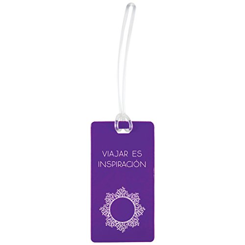 Laroom 13828 – Etikett Gepäck Reisen ist Inspiration, Purple von Laroom