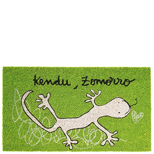 Laroom Fußmatte Design Kendu, zomorro, Jute and Rutschfester Boden, Grün, 40 x 70 x 1.8 cm von Laroom