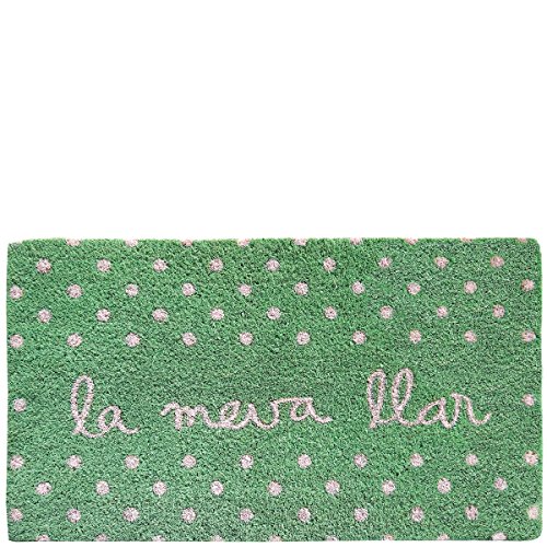 Laroom Fußmatte La Meva Llar, Jute & rutschfeste Unterseite, grün, 40x70x1.8 cm von Laroom