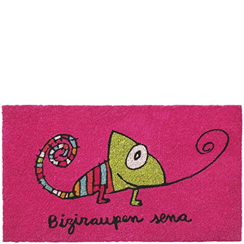 Laroom Fußmatte Design biziraupen Sena, Jute and Rutschfester Unterseite, Pink, 40 x 70 x 1.8 cm von Laroom